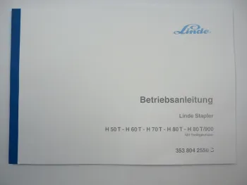 Linde H50T H60T H70T H80T H80/900T Stapler Betriebsanleitung