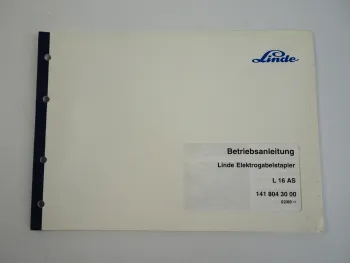 Linde L16AS Gabelstapler mit Elektromotor Betriebsanleitung 2000
