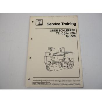 Linde TE10 Typ 369 bis 1/88 Service Training Schaltpläne Schlepper
