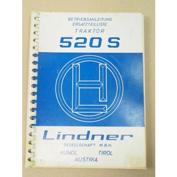Lindner 520S Traktor Bedienungsanleitung und Ersatzteilliste 1977