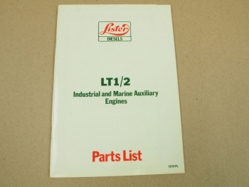 Lister LT1 LT2 industrial marine engines Parts List 1980 Ersatzteilliste in engl