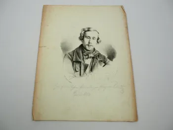 Lithografie Georg von Dunst mit handschriftlicher Widmung Bonn 1840