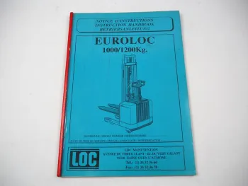 LOC Euroloc FR10 FR12 Elektro Hubwagen Betriebsanleitung Ersatzteilliste 1990er