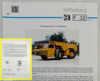 LuS Lohmann Stolterfoht Getriebe für C.V.S. DM210 Dumper Technische Mitteilung