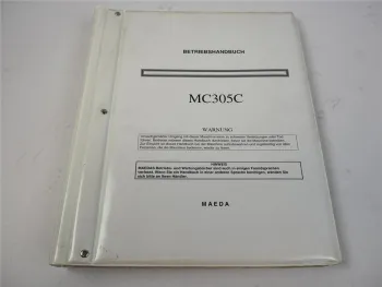 MAEDA MC305 C CRM-E Miniraupenkran Betriebshandbuch Betriebsanleitung