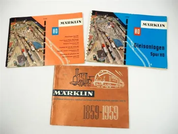 Märklin Modelleisenbahn Modellbau Katalog Gleisanlagen Plan Spur H0 1959