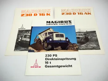 Magirus Deutz 230 D 16 K AK LKW Prospekt Technische Daten 09/1967