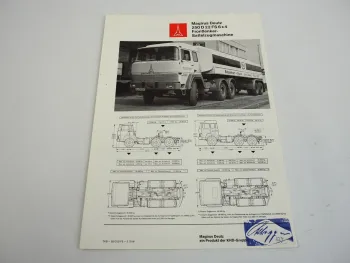 Magirus Deutz 250 D 22 FS 6x4 LKW Sattelzug ESSO Tankwagen Prospekt 1970