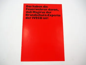 Magirus Deutz Iveco Brandschutztechnik Feuerwehr Prospekt 1981