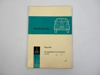Magirus Deutz Sirius 90-L Bedienungsanleitung Betriebsanleitung 1964