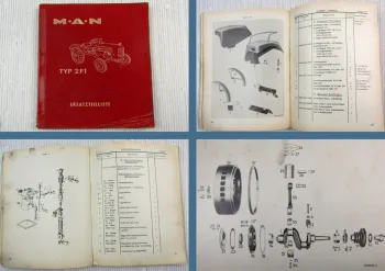 MAN 2F1 Schlepper mit 7502M Motor Ersatzteilliste Ersatzteilkatalog 1959 - 1960