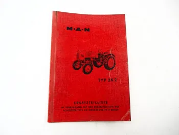 MAN 2K2 Schlepper Fahrgestell Ersatzteilliste Ersatzteilkatalog ca. 1960