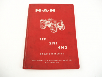 MAN 2N1 4N2 Schlepper Ersatzteilliste Teilekatalog 1962