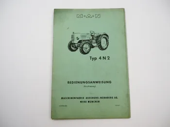 MAN 4N2 Traktor Bedienungsanleitung Kurzfassung Schmierplan 1961