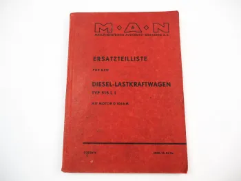 MAN 515 L1 LKW mit Motor D1046M Ersatzteilliste Ersatzteilkatalog 1954