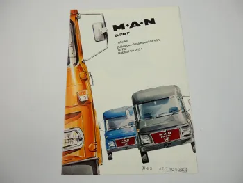 MAN 5.70F Saviem Kastenwagen LKW 4,5t 70 PS Prospekt 1970er Jahre