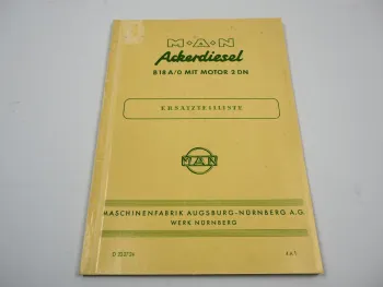 MAN B18 A/O mit Motor 2DN Ackerdiesel Ersatzteilliste