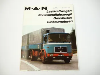 MAN LKW Kommunalfahrzeuge Omnibusse Einbaumotoren Prospekt Poster Plakat D110.52