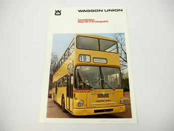 MAN Waggon Union BVG Doppeldeckbus SD 79 Motor MAN 192PS Prospekt ca. 1979