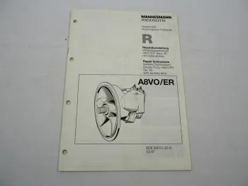 Mannesmann Rexroth A8VO/ER 60 Verstelldoppelpumpe Werkstatthandbuch 1987