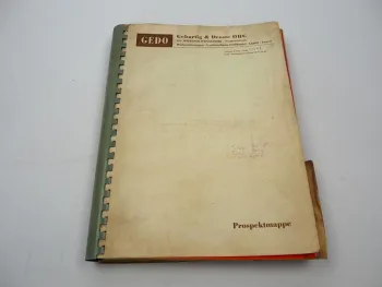 Mappe mit Prospekten Preislisten Landtechnik 1970er Jahre Fella Fristein Hardi