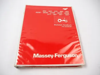 Massey Ferguson 353 - 393 S 377 387 397 1007 Werkstatthandbuch Reparatur 1988