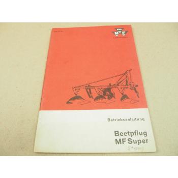 Massey Ferguson Beetpflug MF Super Bedienungsanleitung Betriebsanleitung 1964/65