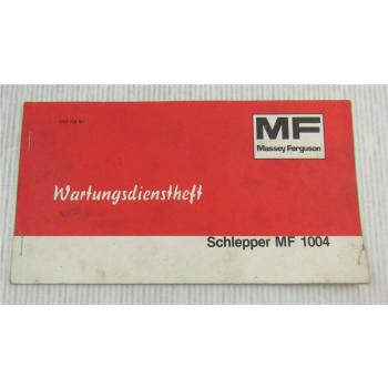 Massey Ferguson MF 1004 Wartungsdienstheft Wartungsheft Scheckheft - gebraucht