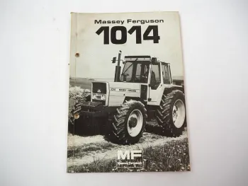 Massey Ferguson MF 1014 Schlepper Betriebsanleitung Bedienung Wartung 1985