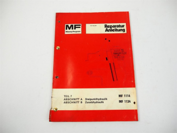 Massey Ferguson MF 1114 1134 Werkstatthandbuch Reparatur Hydraulik 1981