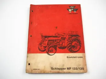 Massey Ferguson MF 133 135 Schlepper Traktor Ersatzteilliste 1967
