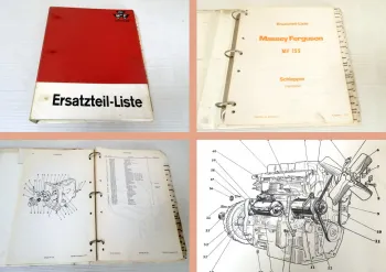 Massey Ferguson MF 155 Schlepper Ersatzteilliste Ersatzteilkatalog 1972