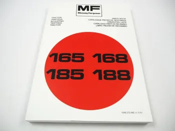 Massey Ferguson MF 165 168 185 188 Traktor Ersatzteilliste Parts List 1977 Pieces de Rechange