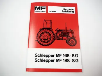 Massey Ferguson MF 168 8G / 188 8G Schlepper Betriebsanleitung Wartung Schaltplan Elektrik