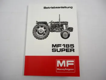 Massey Ferguson MF 185 Super Schlepper Betriebsanleitung Wartung Schaltplan Elektrik