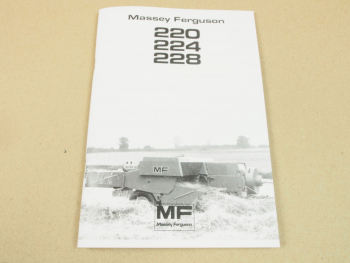 Massey Ferguson MF 220 224 228 Ballenpresse Betriebsanleitung