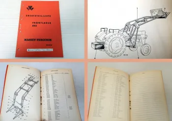 Massey Ferguson MF 25 30 130 Ersatzteilliste Frontlader 823 Ersatzteilkatalog 1961