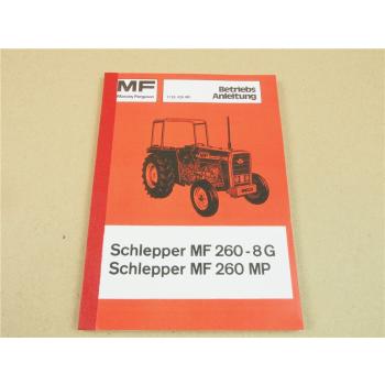 Massey Ferguson MF 260-8G 260 MP Traktor Betriebsanleitung