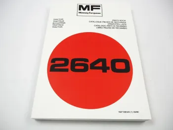 Massey Ferguson MF 2640 Traktor Ersatzteilliste Parts List 1980 Pieces de Rechange