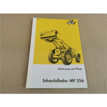 Massey Ferguson MF 356 Schaufellader Betriebsanleitung