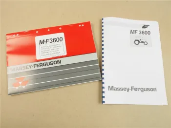 Massey Ferguson MF 3600Traktor Bedienungsanleitung + Ersatzteilliste für Zubehör