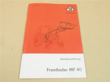 Massey Ferguson MF 40 Frontlader Betriebsanleitung 35 65 133 135 155 165 177 178