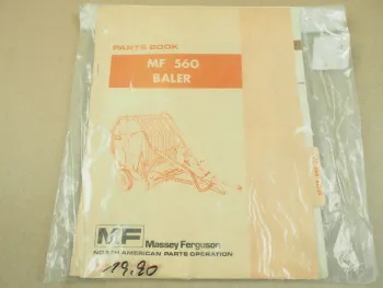 Massey Ferguson MF 560 Baler Parts Book List 1975 + parts book amendment