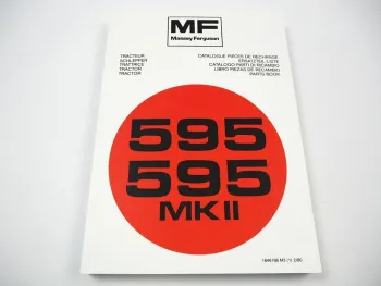 Massey Ferguson MF 595 / 595 MK II Traktor Ersatzteilliste Parts List 1980 Pieces de Rechange