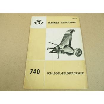 Massey Ferguson MF 65 FE 35 Betriebsanleitung 1960 Wartung für MF 740 Häcksler