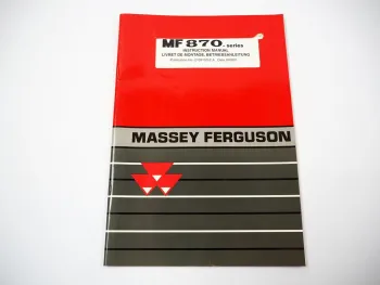 Massey Ferguson MF 871 872 873 874 875 876 877 Lader Betriebsanleitung 1997