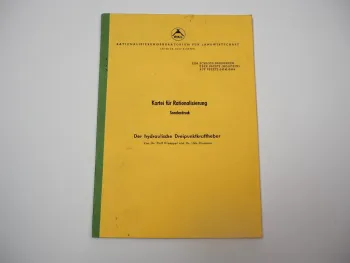 Massey Ferguson MF Der hydraulische Dreipunktkraftheber 1962 Heft Beschreibung