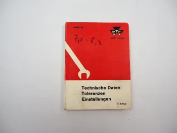 Massey Ferguson MF Schlepper Mähdrescher Technische Daten Toleranzen Einstellung