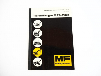 Massey Ferguson MF W 450 C R7 Bagger Betriebsanleitung Wartung Schaltplan 1975