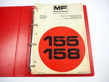 Massey Ferguson MF 155 158 Schlepper Ersatzteilkatalog Ersatzteilliste 1977